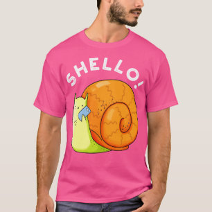 T-shirt Shello Funny Snail Téléphone Pun