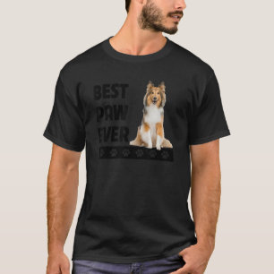 T-shirt Shelter Chien Papa Fête des pères Shetland Sheepdo