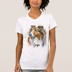 T-shirt Sheltie Chien race Personnalisée
