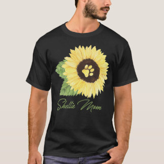 T-shirt Sheltie Mom Shetland Sheepdog Mama Amoureux des ch