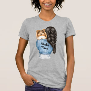T-shirt Shelty Mama Black Hair w Sable Shetland Sheepdog