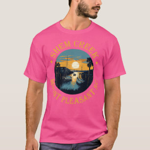 T-shirt Shem Creek Sunset Mount Pleasant SC Gold Version G