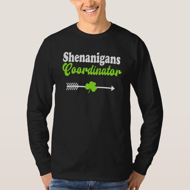 T-shirt Shenanigans Coordinator St Patrick's Shamrock  1 (Devant)