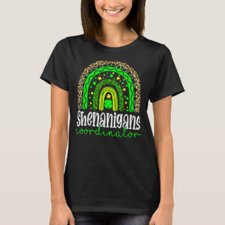 T-shirt Shenanigans Coordonnateur Leopard Rainbow St Patri