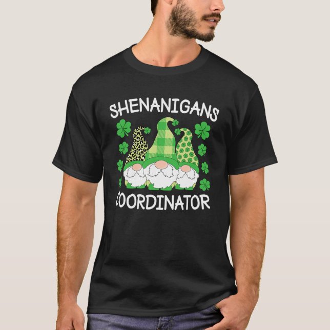 T-shirt Shenanigans Coordonnateur Saint Patrick s Day Gnom (Devant)