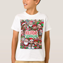 T-shirt Shenanigans de vacances - Char de Noël Animé
