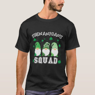 T-shirt Shenanigans Squad Gnomes Holding Shamrock St Patri