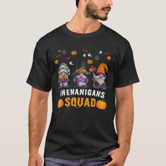 T-shirt Shenanigans Squad Halloween Gnomes Citrouille Hall