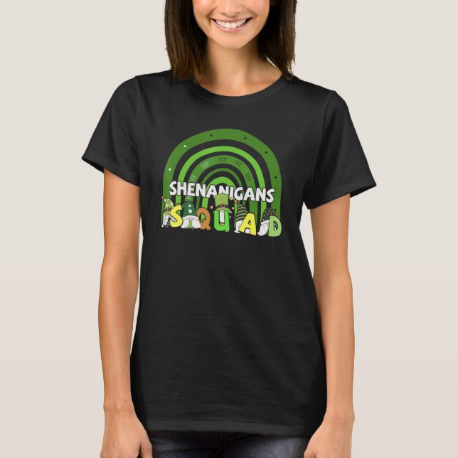 T-shirt Shenanigans squad irish gnomes rainbow st patrick' (Devant)
