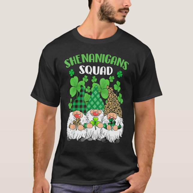 T-shirt Shenanigans Squad Jour de la Saint Patrick Gnomes  (Devant)