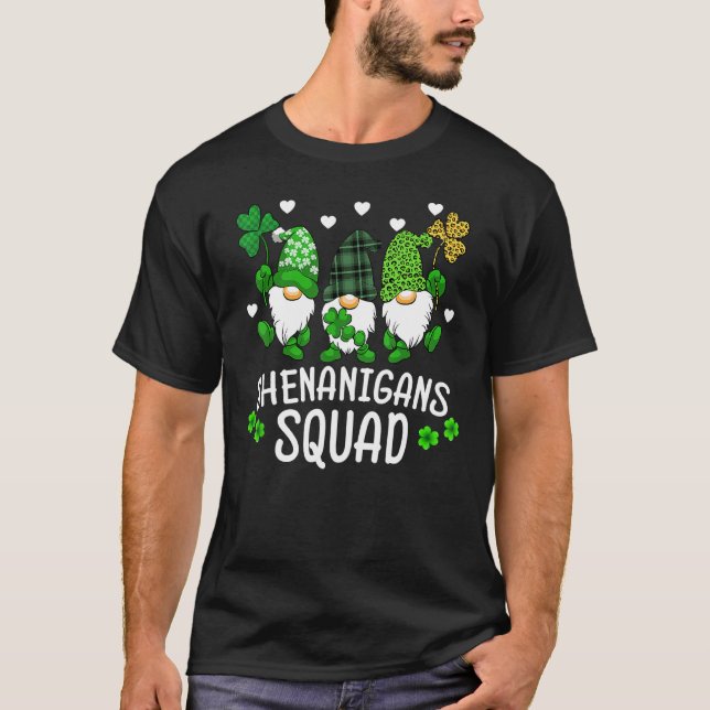 T-shirt Shenanigans Squad Jour de la Saint Patrick Gnomes  (Devant)
