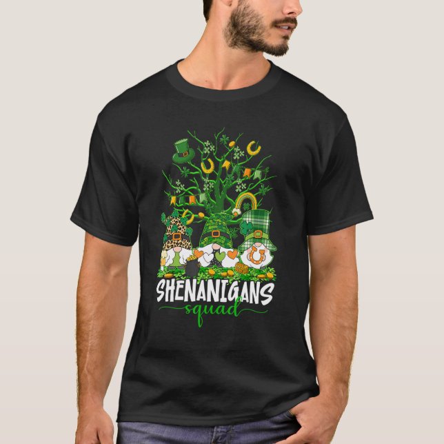 T-shirt Shenanigans Squad St Patricks Day Gnomes Green Tre (Devant)