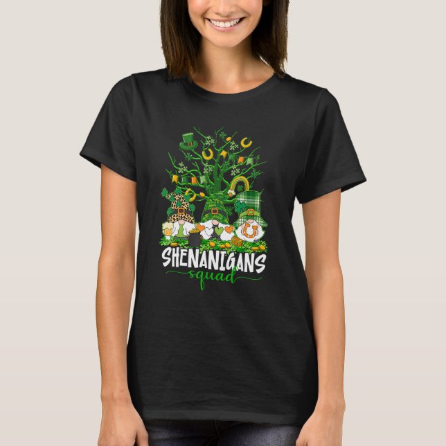 T-shirt Shenanigans Squad St Patricks Day Gnomes Green Tre (Devant)