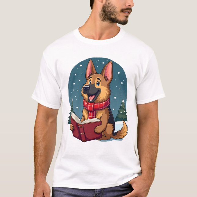 T-shirt Shepherd Caroling Night (Devant)