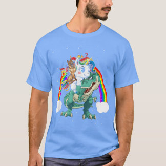 T-shirt Shepherd Chien Unicorn équitation Dinosaur Tre Fun