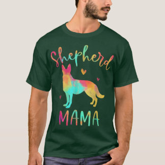 T-shirt Shepherd Mama Colorful German Shepherd Dog Mom 