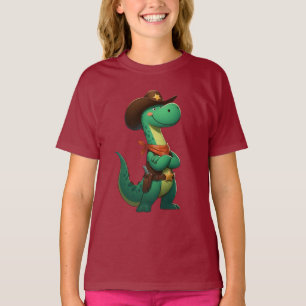 T-shirt Shérif de dinosaure mignon/cowboy