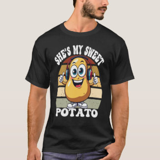 T-shirt She's my sweet potato Cartoon Character with Headp