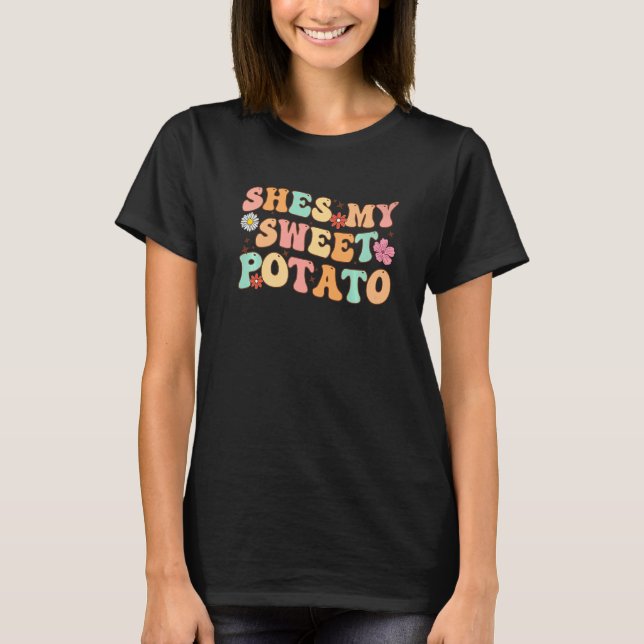T-shirt Shes My Sweet Potato I Yam Set Thanksgiving Couple (Devant)
