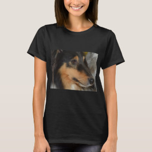 T-shirt shet shet noir blanc tan tête