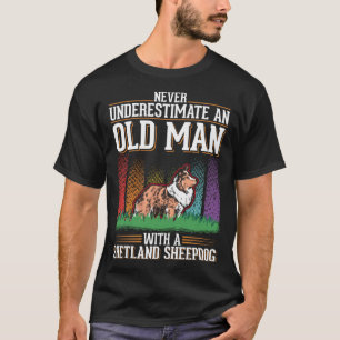 T-shirt Shetland Sheepdog Vieux Homme Miniature Collie She