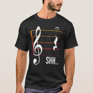 T-shirt Shh Quarter Rest Fermata Musique Musicien