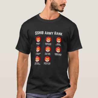 T-shirt Shib Inu Army Ranks Token Crypto, Shib Inu Hodler