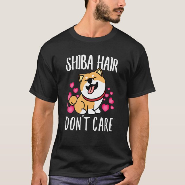 T-shirt Shiba Cheveux Ne S'Occupe Pas Chien Amour-R Papa M (Devant)