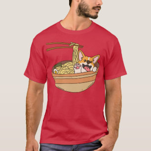 T-shirt Shiba Inu aime les nouilles Ramen Nourriture japon