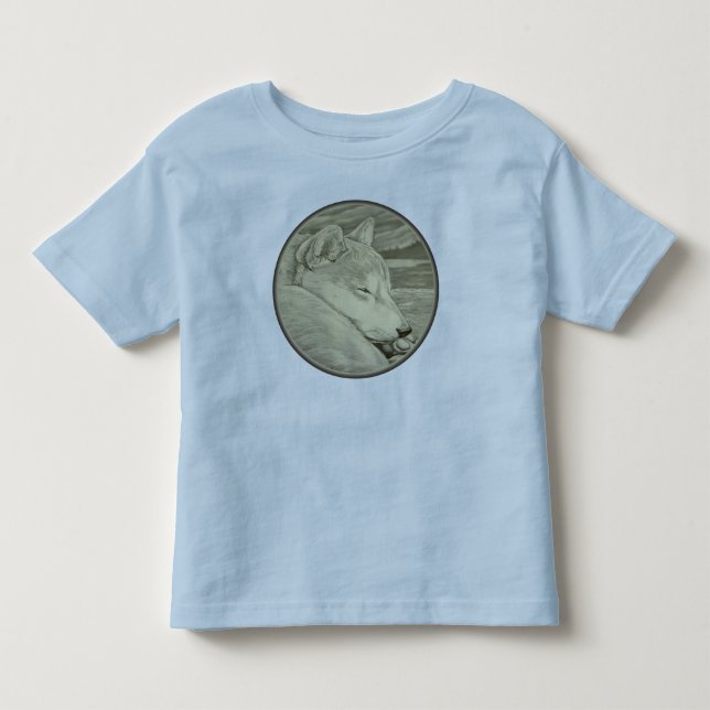 T-shirt Shiba Inu Art Amoureux des chiens de l'enf (Devant)