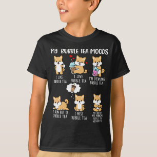 T-shirt Shiba Inu Buble Tea Women Boba Tea Dog Bug Tea