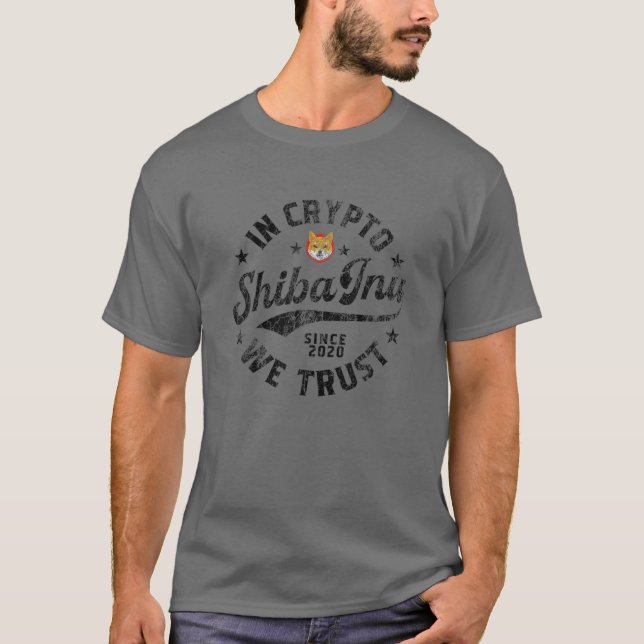 T-shirt Shiba Inu Coin En Crypto Nous Avons Confiance En C (Devant)