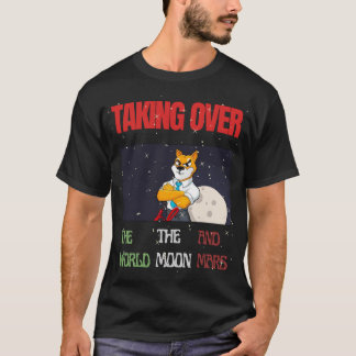 T-shirt Shiba Inu Coin Sur La Lune Qui S'Acquiert