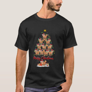 T-shirt Shiba Inu Dog Xmas Lumières Père Noël Shiba Inu Ch
