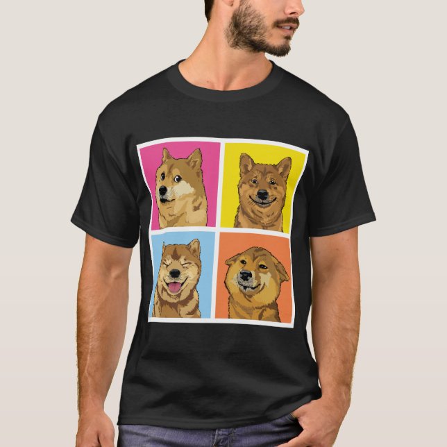T-shirt Shiba Inu Funny Mème chiens Frame (Devant)