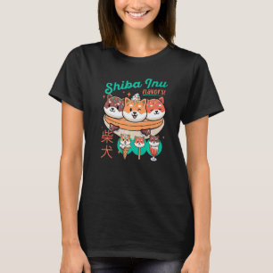 T-shirt Shiba Inu mignon Rétro Vintage Crème de glace Chie