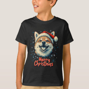 T-shirt Shiba Inu Santa Hat Joyeux Noël Amoureux des chien