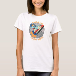 T-shirt Shiba Inu Sur La Lune