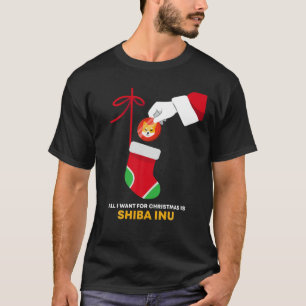 T-shirt Shiba Inu Token Chaussettes De Noël Tout Ce Que Je
