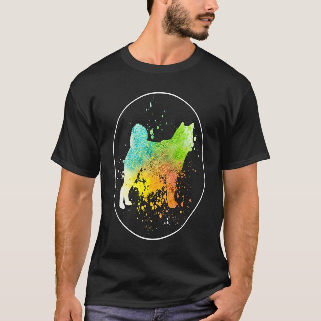 T-shirt Shiba inu Vintage  1 (Devant)