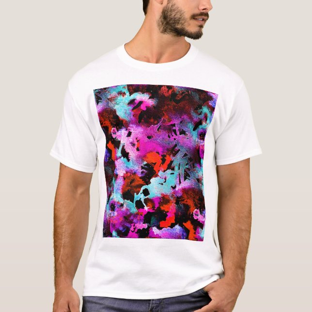 T-shirt Shibori Batik : Aquarelle Gradient Tie Dye (Devant)