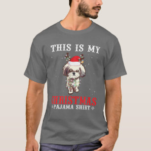 T-shirt Shichon Reindeer Hat Lights Snow This Is My Christ