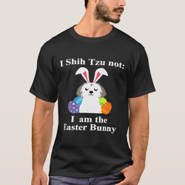 T-shirt Shih Tzu Bunny de Pâques   (Devant)