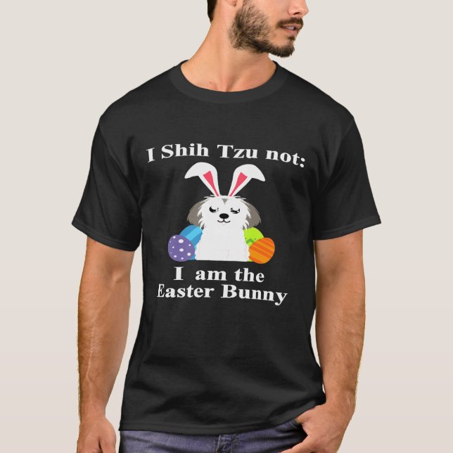 T-shirt Shih Tzu Bunny de Pâques (Devant)