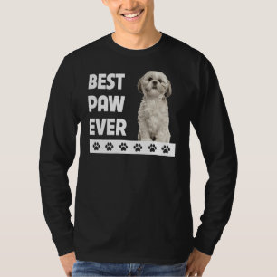T-shirt Shih Tzu Chien Papa Fête des pères Meilleure Paw J