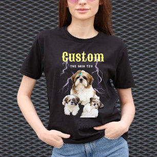 T-shirt Shih Tzu Contrefaçon Tendance Photo de Chien Perso