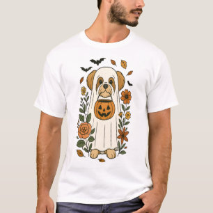T-shirt Shih Tzu Halloween avec fleurs d'automne