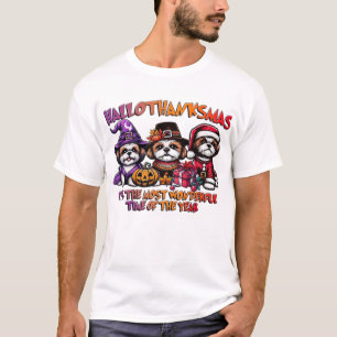 T-shirt Shih Tzu Halloween Thanksgiving Christmas Classiqu