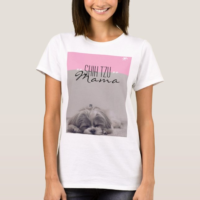 T-shirt Shih Tzu Mama pour Chien Moms (Devant)