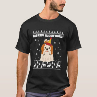 T-shirt Shih Tzu Merry Woofmas Ugly Christmas Sweater Esse